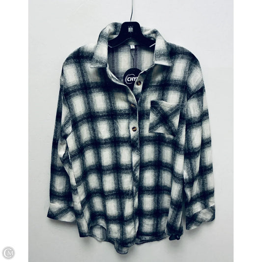 Jacket Shirt By Clothes Mentor In Grey, Size: S