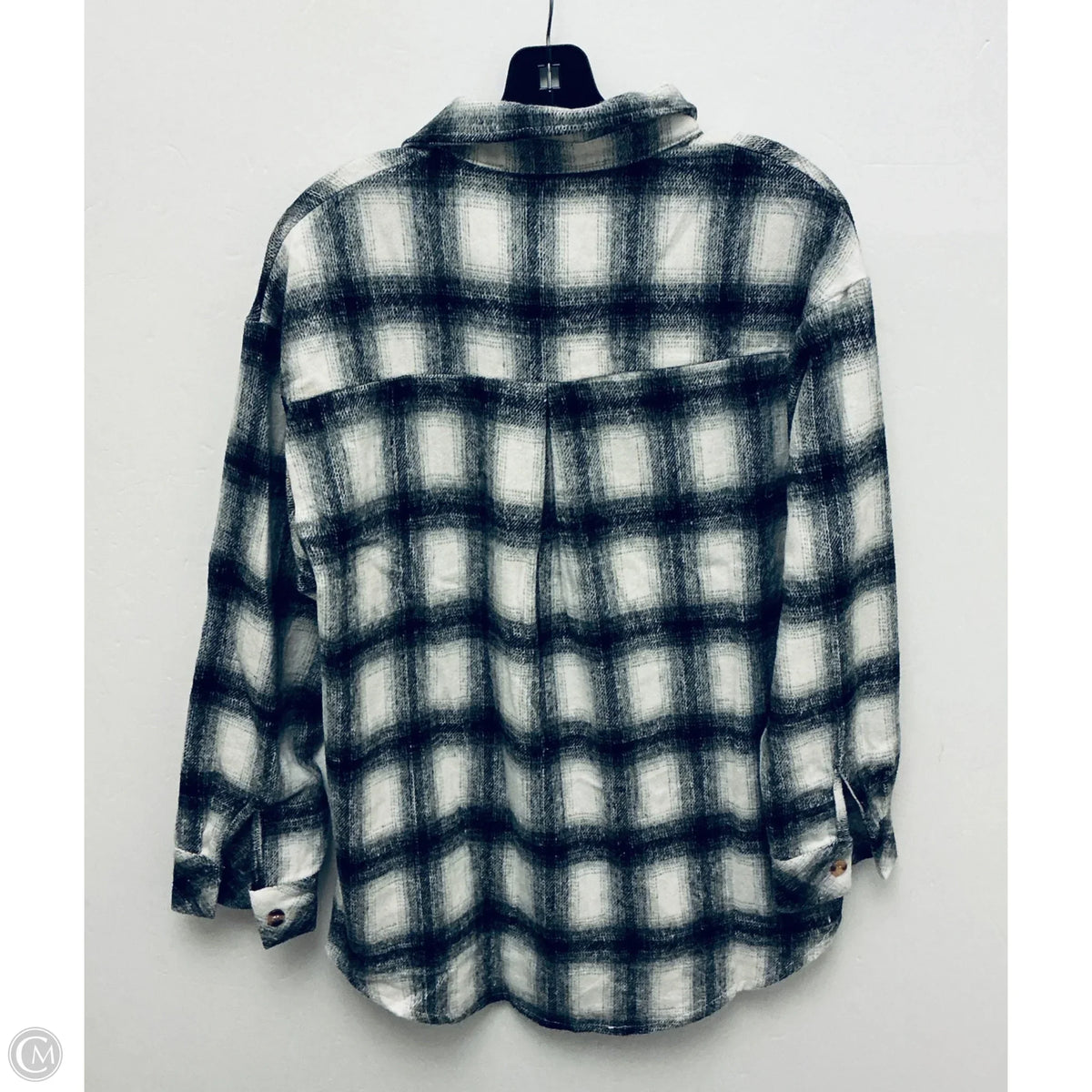 Jacket Shirt By Clothes Mentor In Grey, Size: S