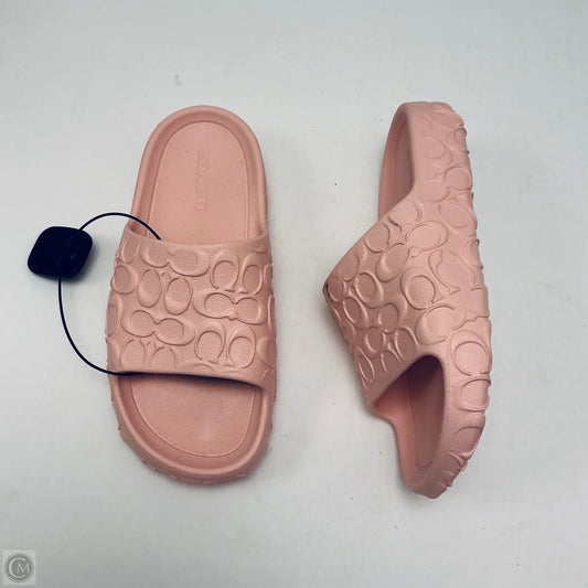 Sandals Designer By Coach In Pink, Size: 8