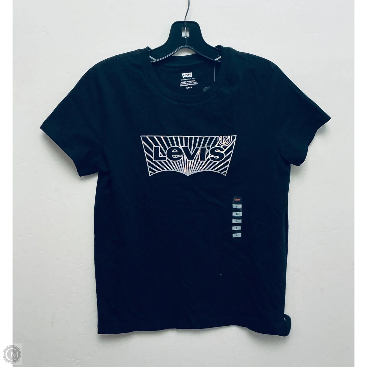Top Short Sleeve Basic By Levis In Black, Size: S
