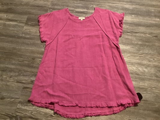 Pink Top Short Sleeve Umgee, Size M