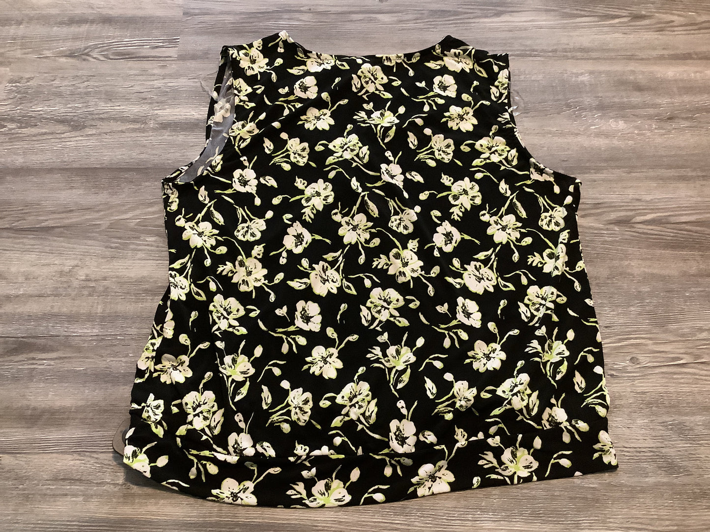 Floral Print Top Sleeveless Adrienne Vittadini, Size Xl