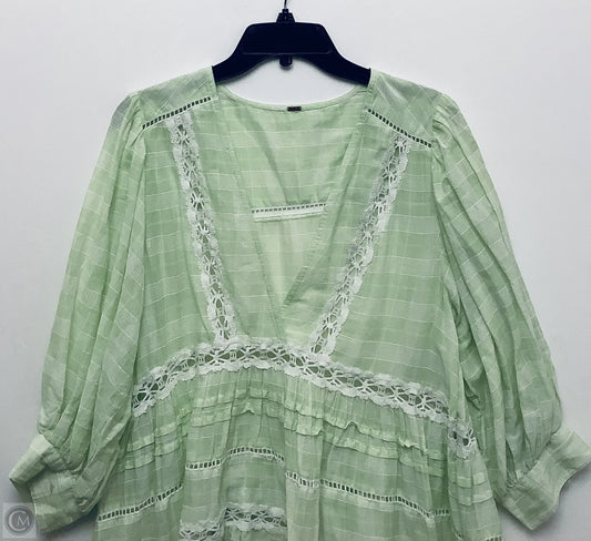 Top Long Sleeve By Free People In Green, Size: M