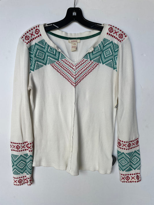 Top Long Sleeve By Sundance In White, Size: M