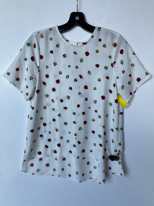 Top Short Sleeve By Modcloth In White, Size: Xs