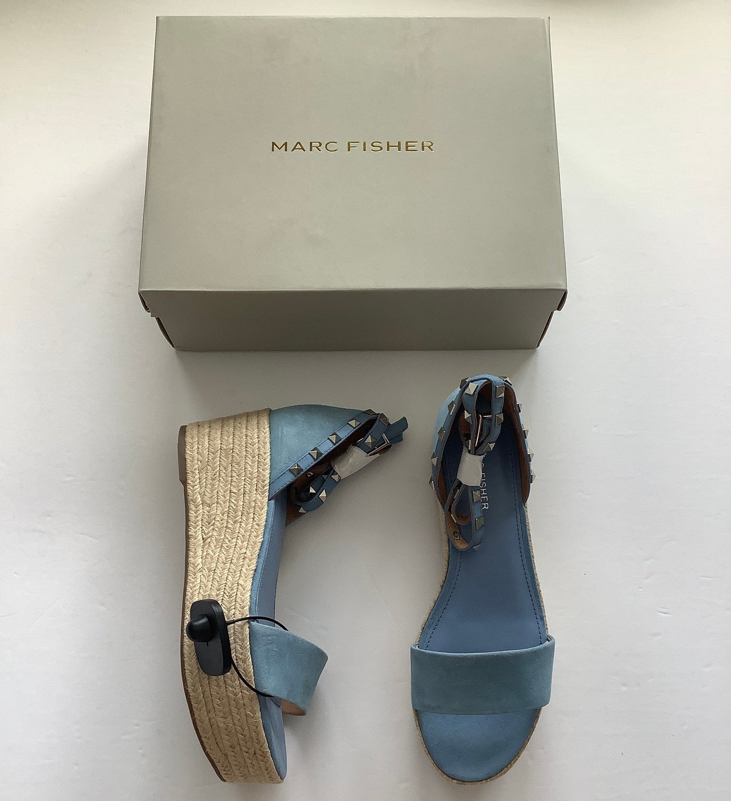 Shoes Heels Wedge By Marc Fisher In Blue, Size: 9