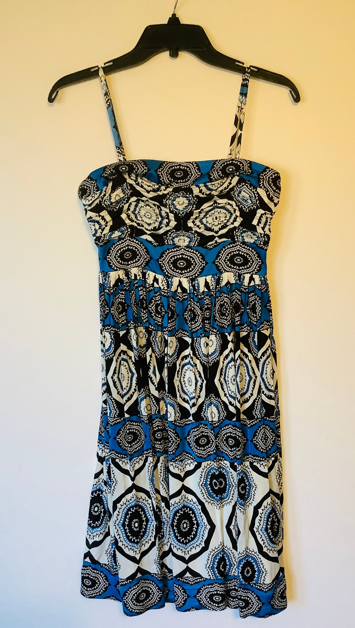 Dress Casual Midi By White House Black Market In Blue, Size: 4