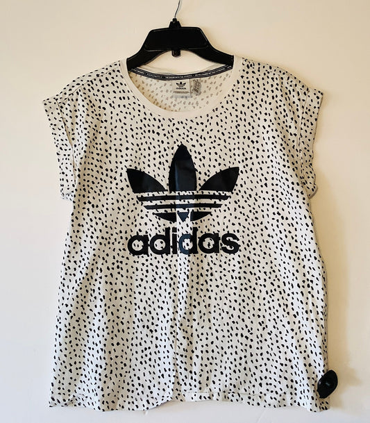 Top Short Sleeve By Adidas In White, Size: M