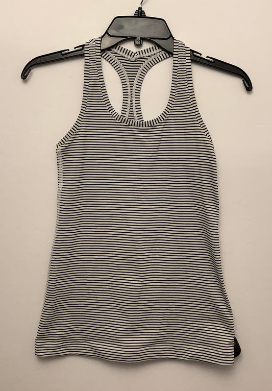 Athletic Tank Top By Lululemon In Striped Pattern, Size: M