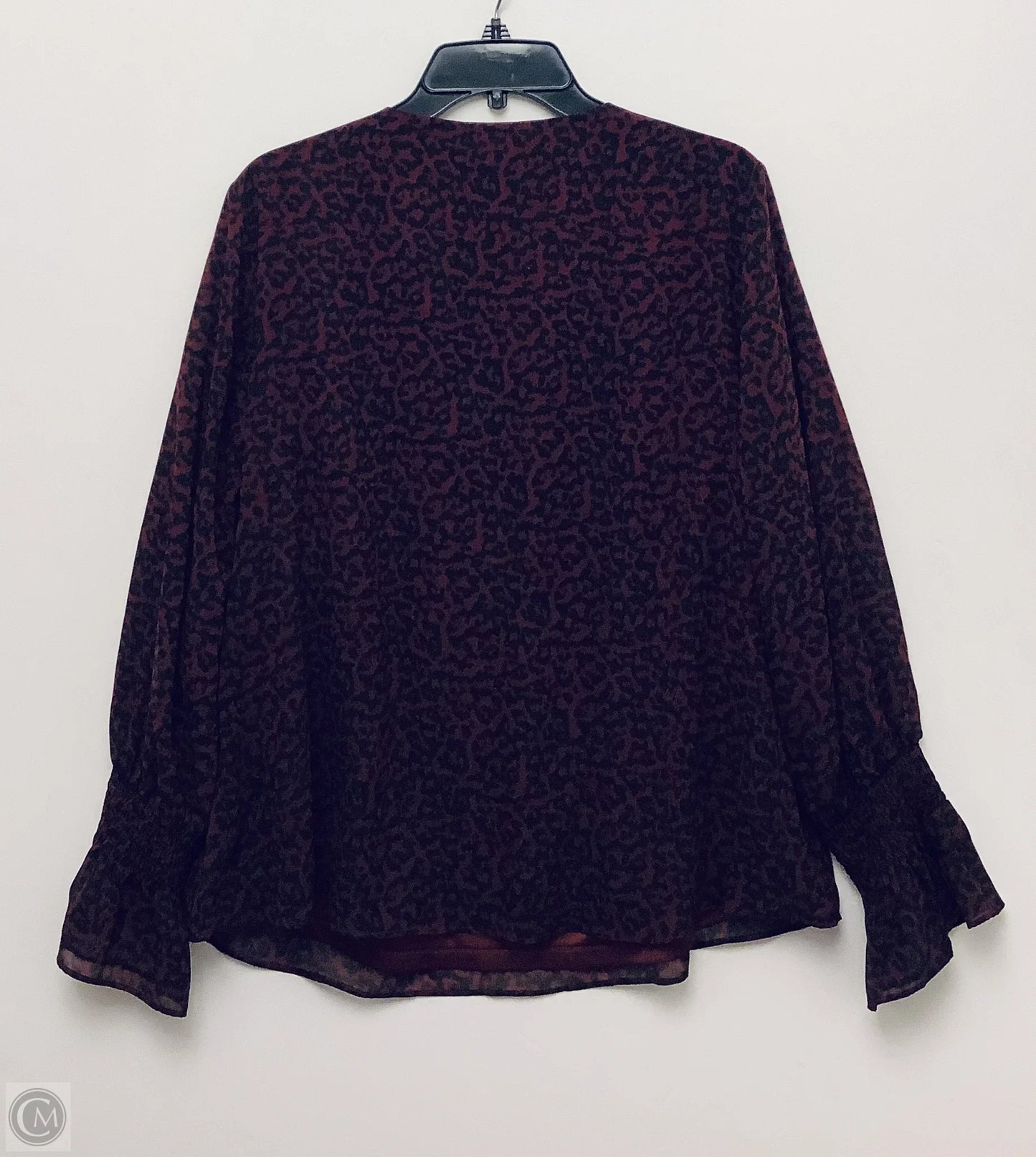 Top Long Sleeve By Jm Collections In Red, Size: 1x