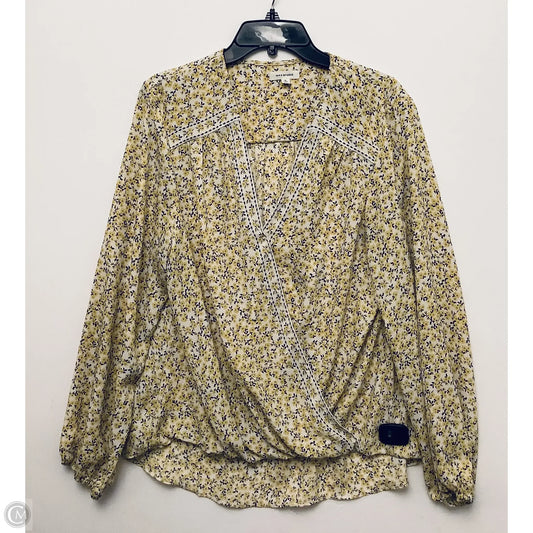 Top Long Sleeve By Max Studio In Yellow, Size: Xl