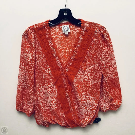 Top Short Sleeve By Blue Rain In Red, Size: M