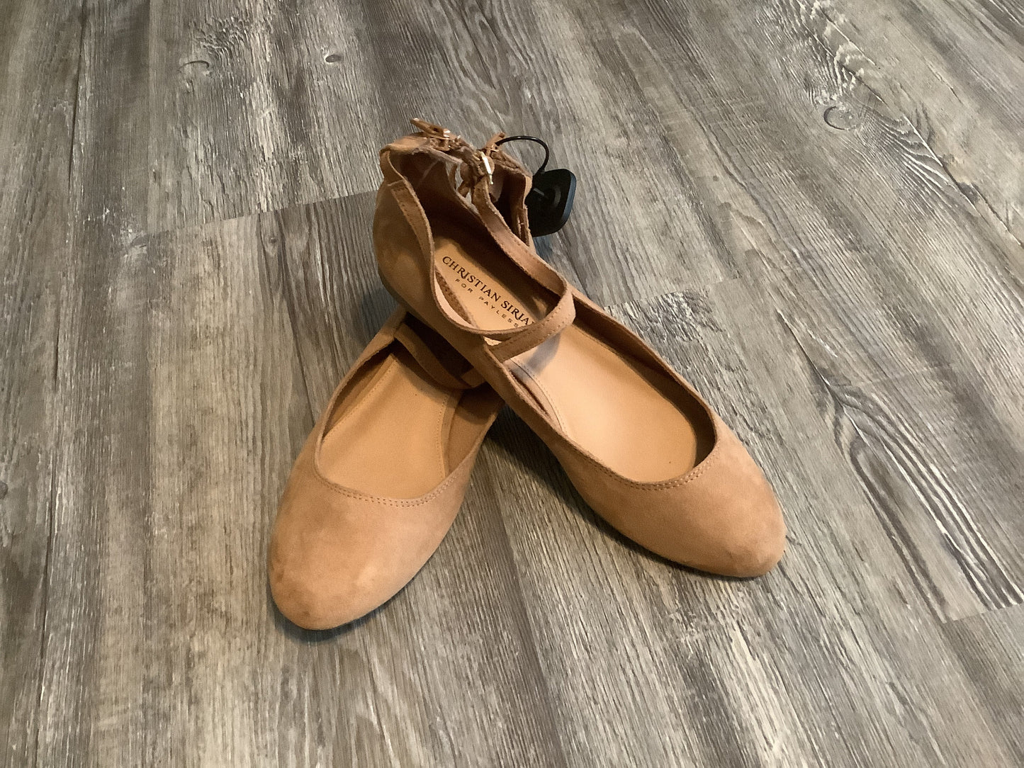 Tan Shoes Flats Christian Siriano, Size 7.5