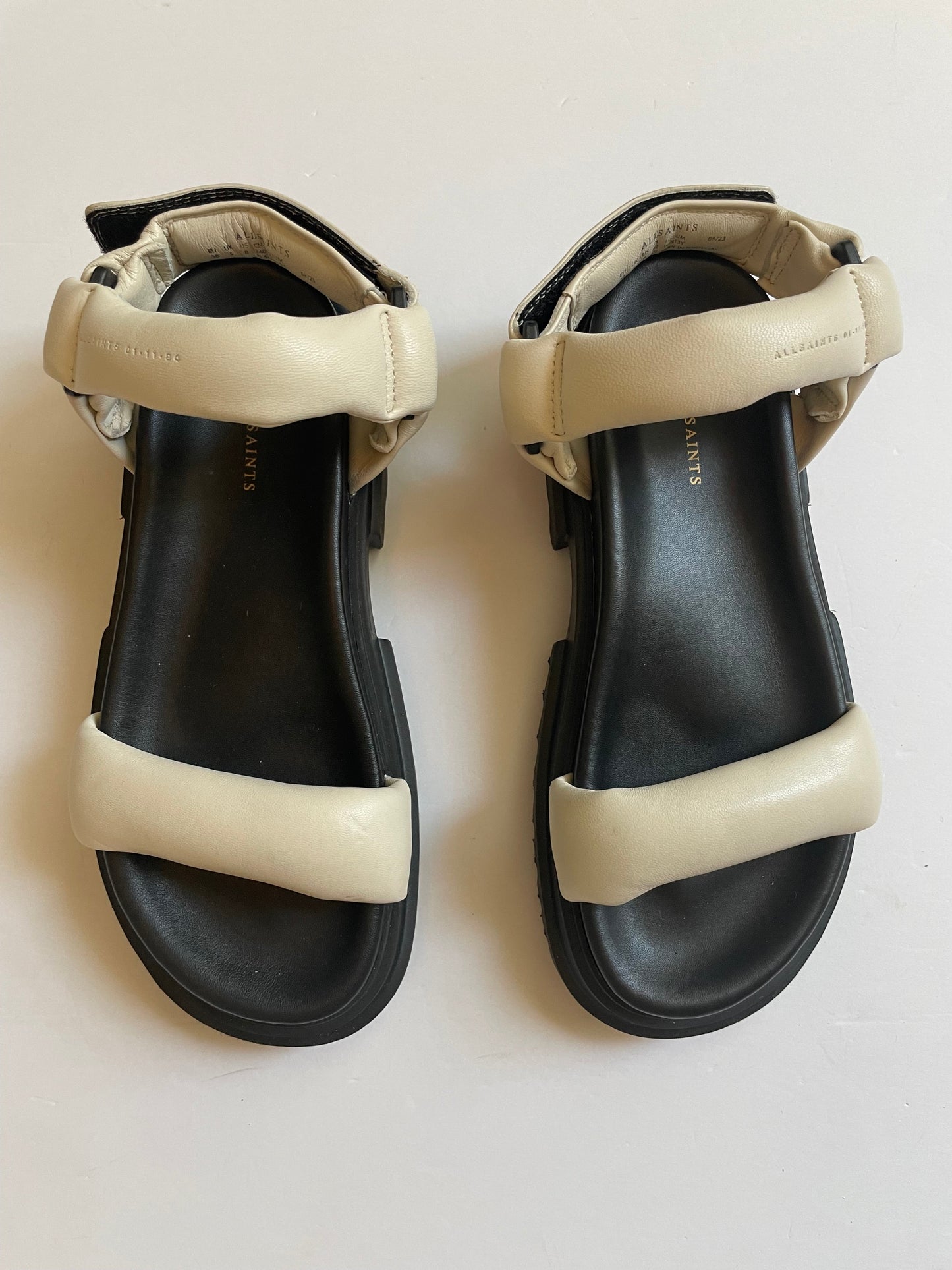 Cream Sandals Heels Platform All Saints, Size 8