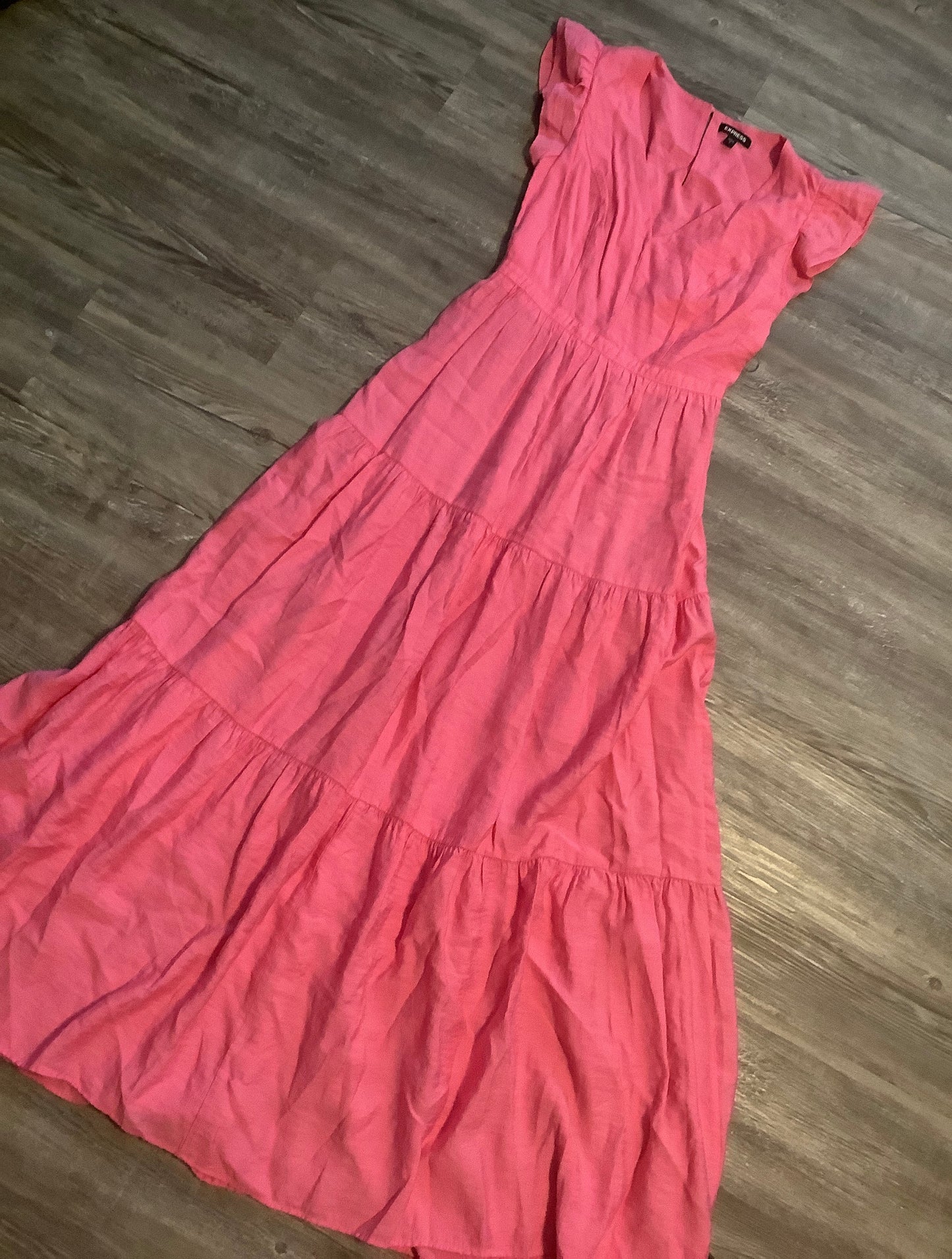 Pink Dress Casual Maxi Express, Size S