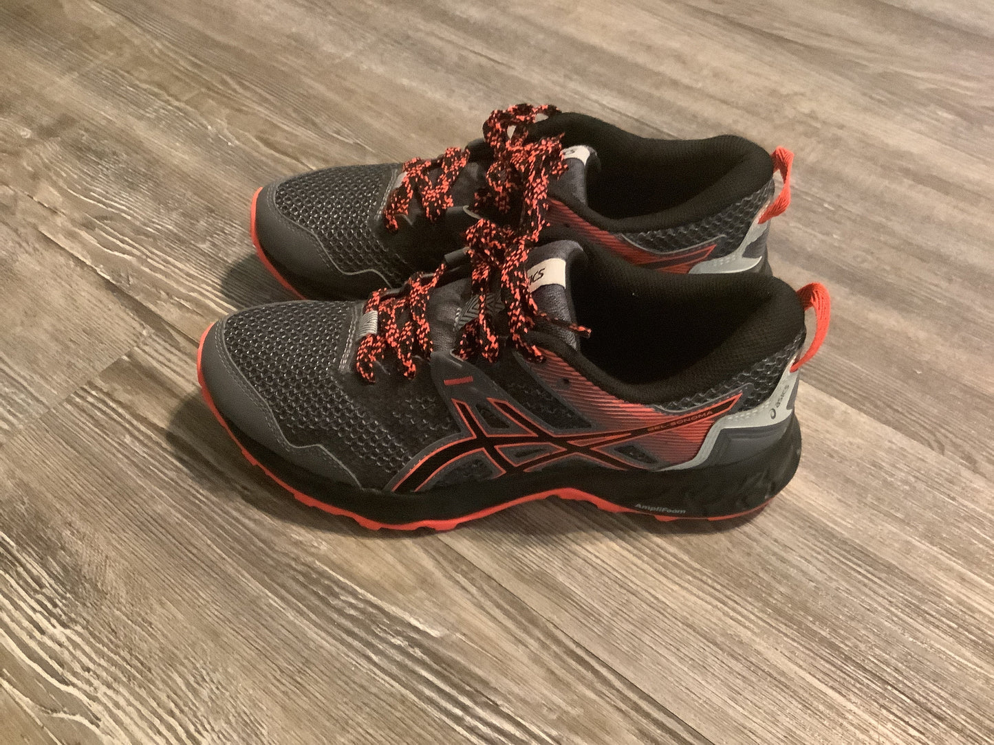 Black & Orange Shoes Athletic Asics, Size 6.5