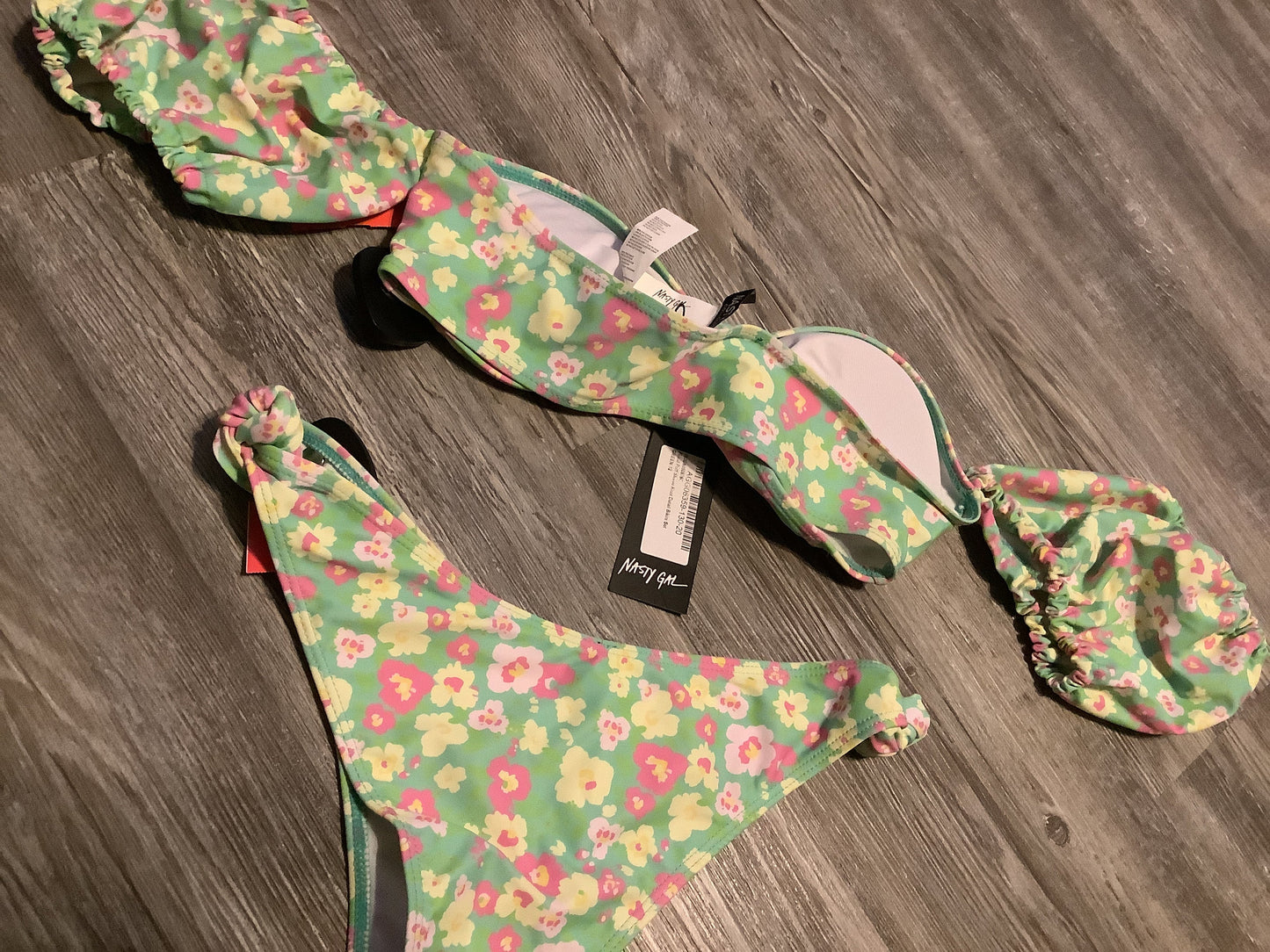 Floral Print Swimsuit 2pc Nasty Gal, Size 8