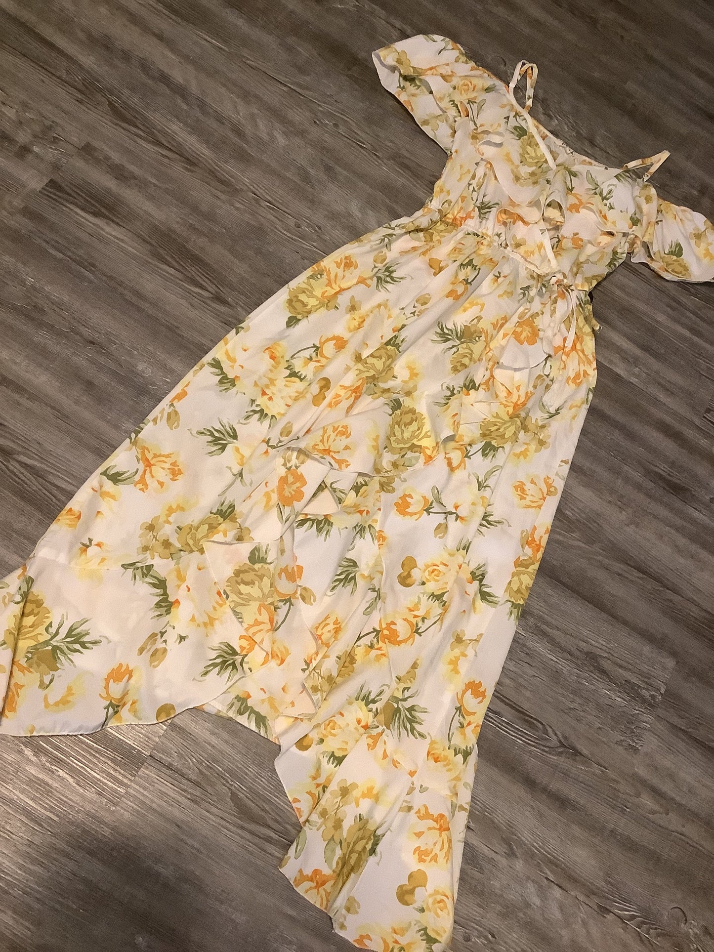 Yellow Dress Casual Maxi Blush, Size S