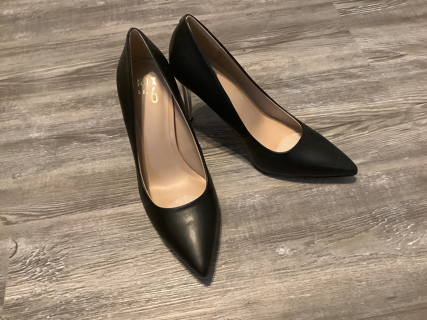 Black Shoes Heels Stiletto Mix No 6, Size 9.5