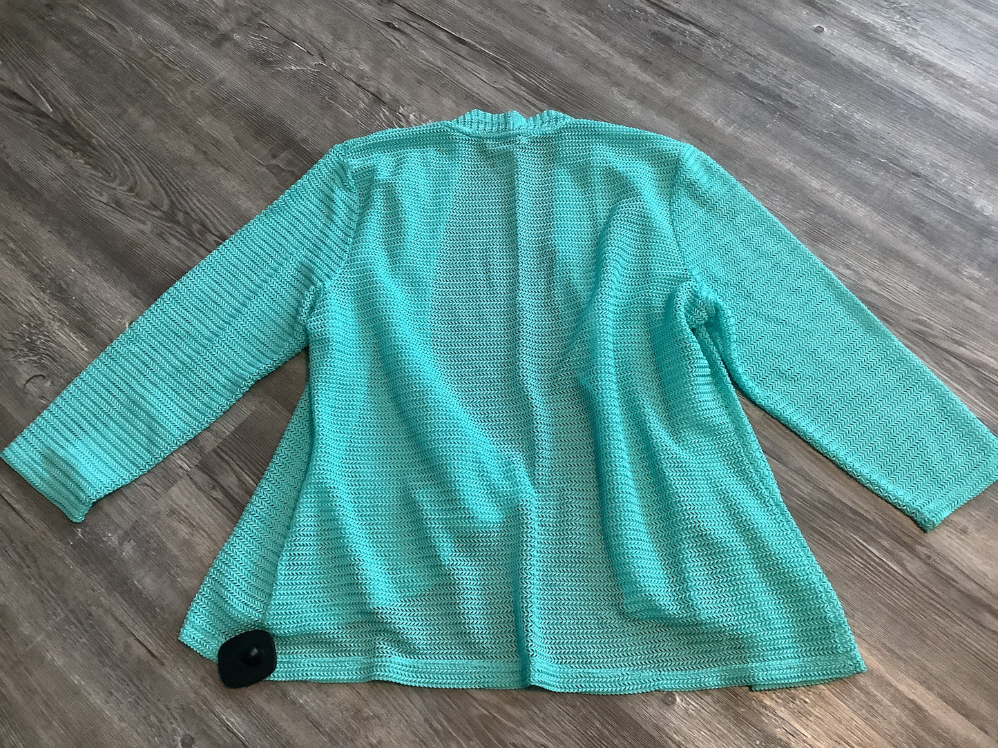 Sweater Cardigan By Allison Daley In Teal, Size: S