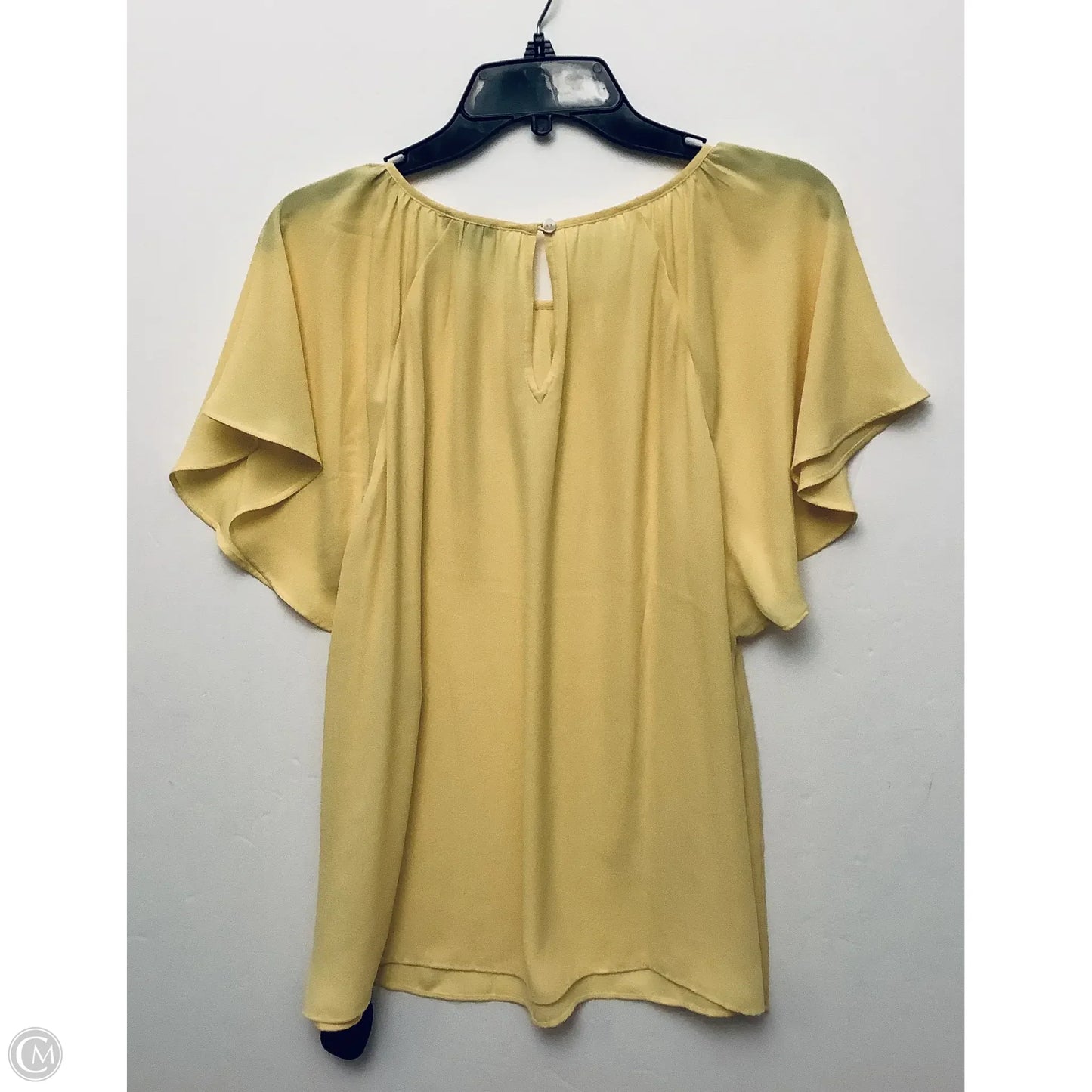 Top Short Sleeve By Ann Taylor In Yellow, Size: L