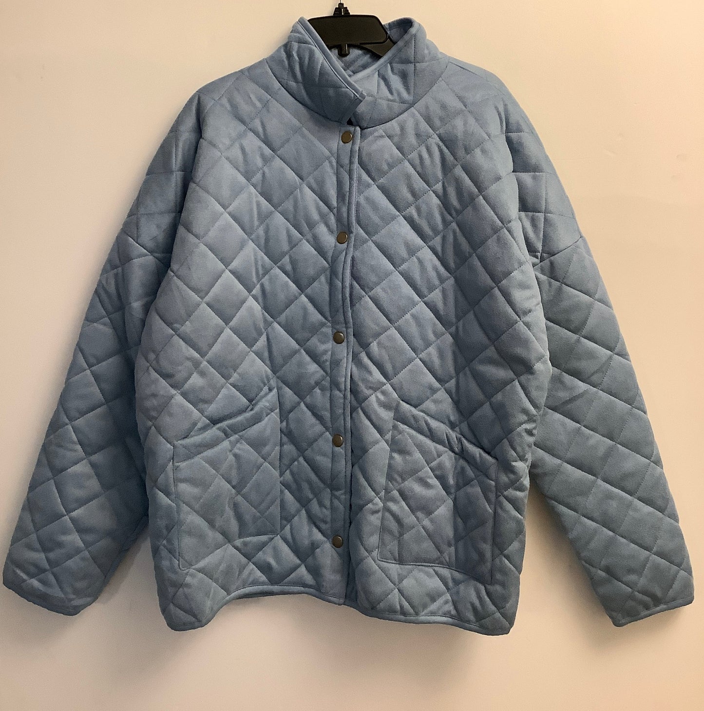 Jacket Puffer & Quilted By Chicsoul In Blue, Size: 3x