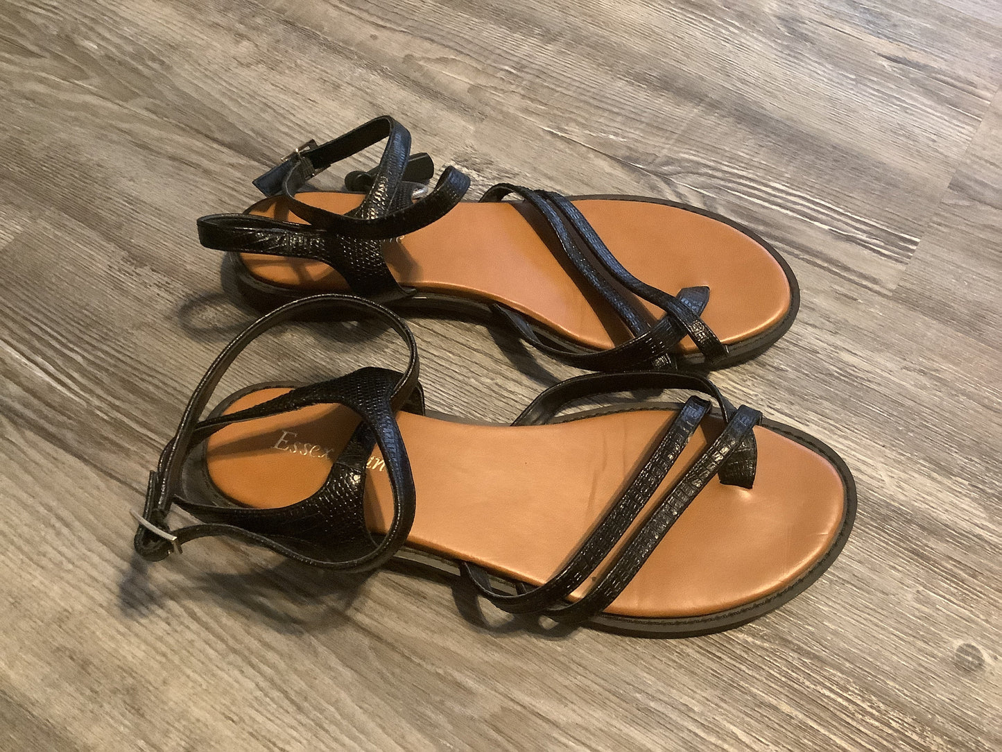 Black Sandals Flats Clothes Mentor, Size 8