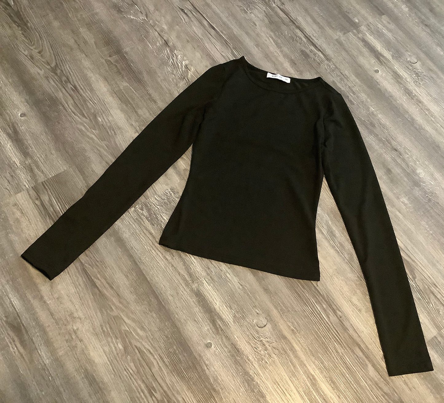 Black Top Long Sleeve Clothes Mentor, Size S