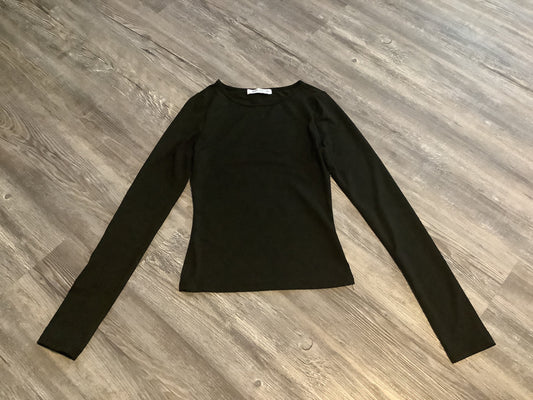 Black Top Long Sleeve Clothes Mentor, Size S