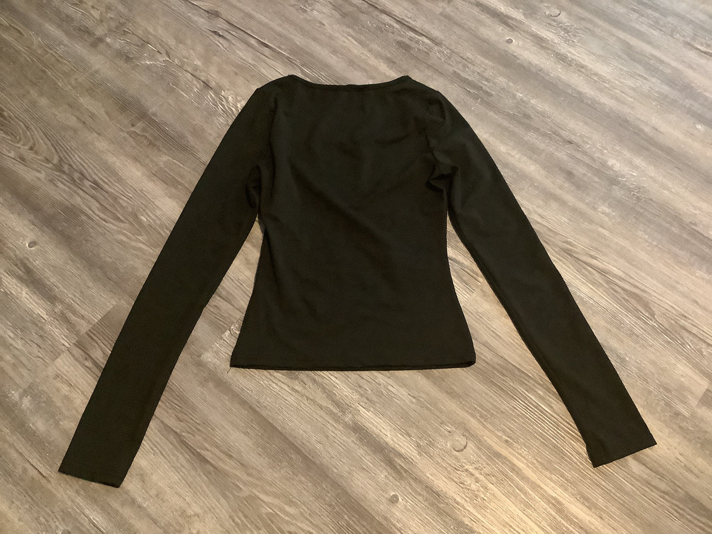 Black Top Long Sleeve Clothes Mentor, Size S