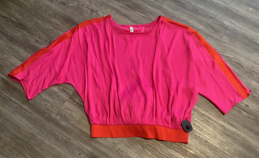 Pink Top Short Sleeve Glam, Size L