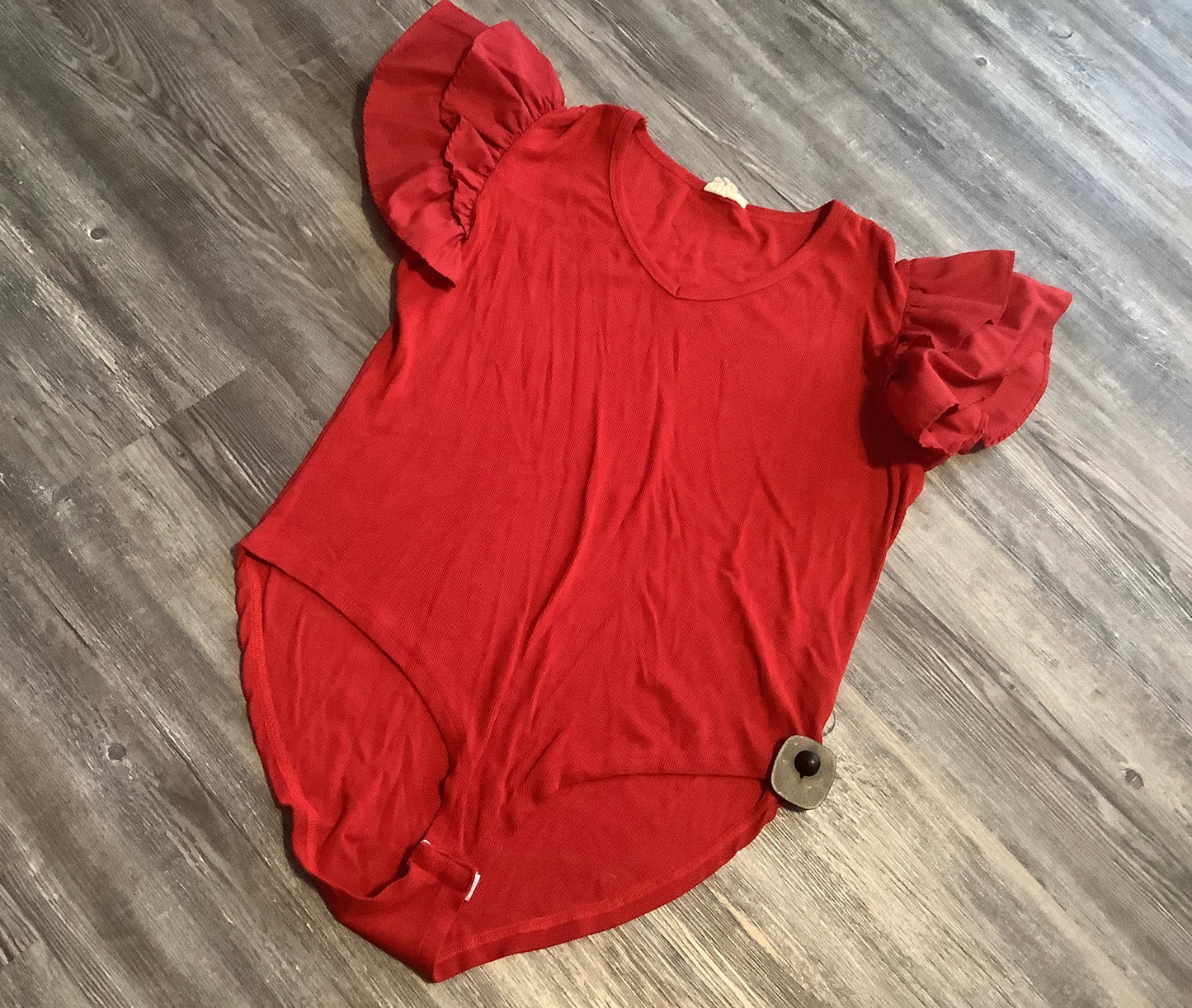 Red Bodysuit Clothes Mentor, Size L