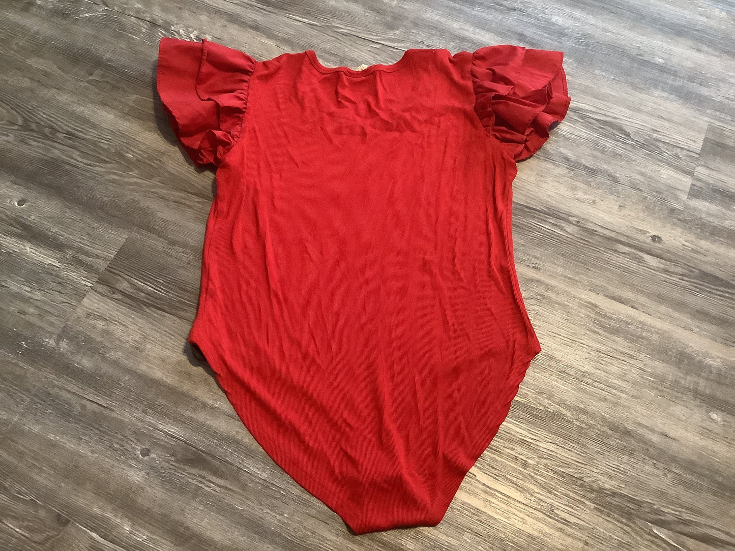 Red Bodysuit Clothes Mentor, Size L