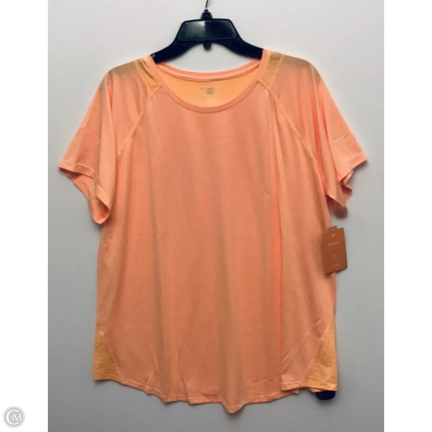 Athletic Top Short Sleeve By Tek Gear In Orange, Size: Xl