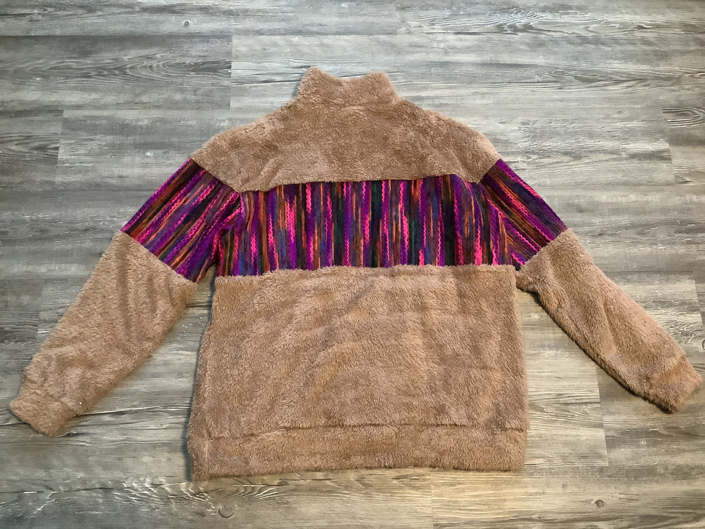 Brown Jacket Faux Fur & Sherpa Clothes Mentor, Size L