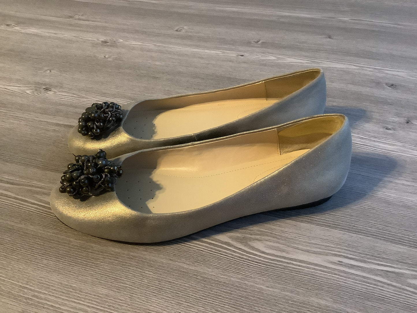 Silver Shoes Flats Calvin Klein, Size 7.5