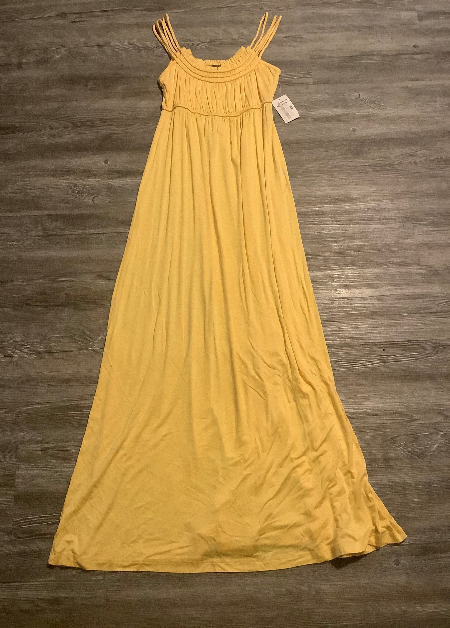 Yellow Dress Casual Maxi Clothes Mentor, Size M