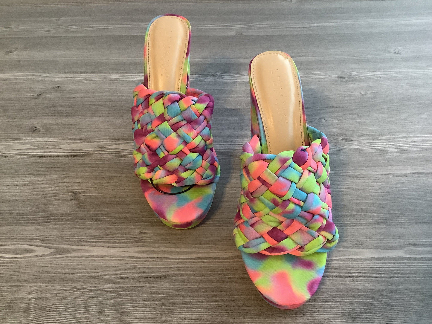 Multi-colored Shoes Heels Block Liliana, Size 8.5