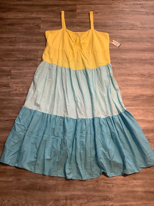 Multi-colored Dress Casual Maxi Terra & Sky, Size 3x