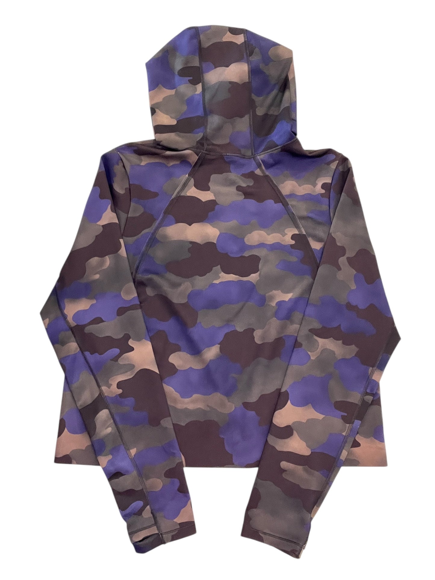 Athletic Top Ls Hoodie By Athleta In Camouflage Print, Size:L