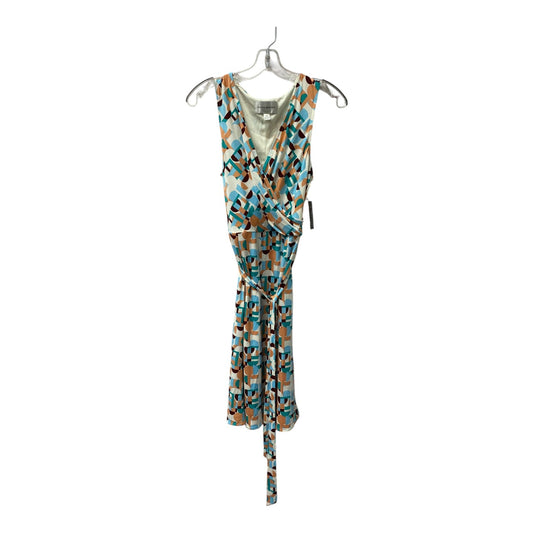 Dress Casual Short By Donna Morgan In Blue & Orange, Size:L