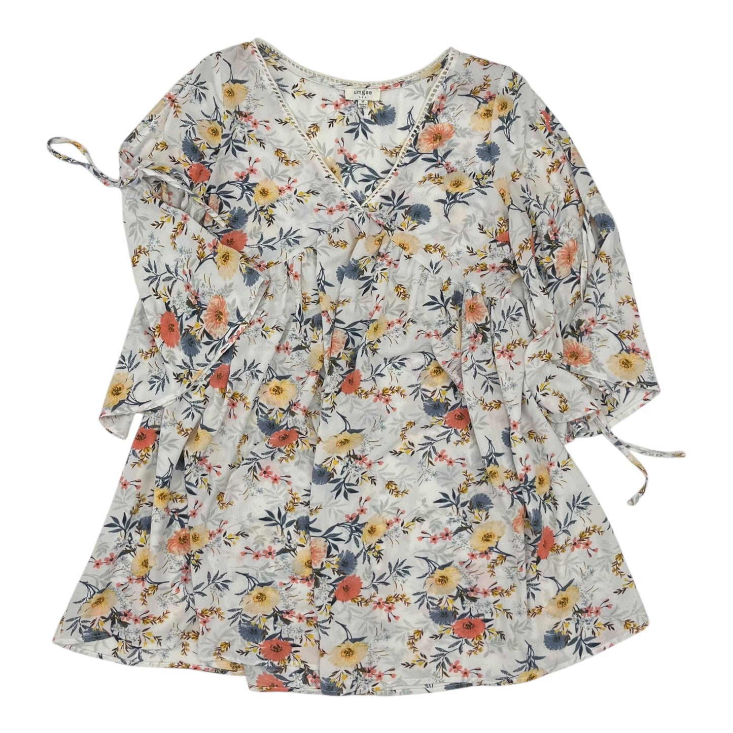 Tunic 3/4 Sleeve By Umgee In Floral Print, Size:M