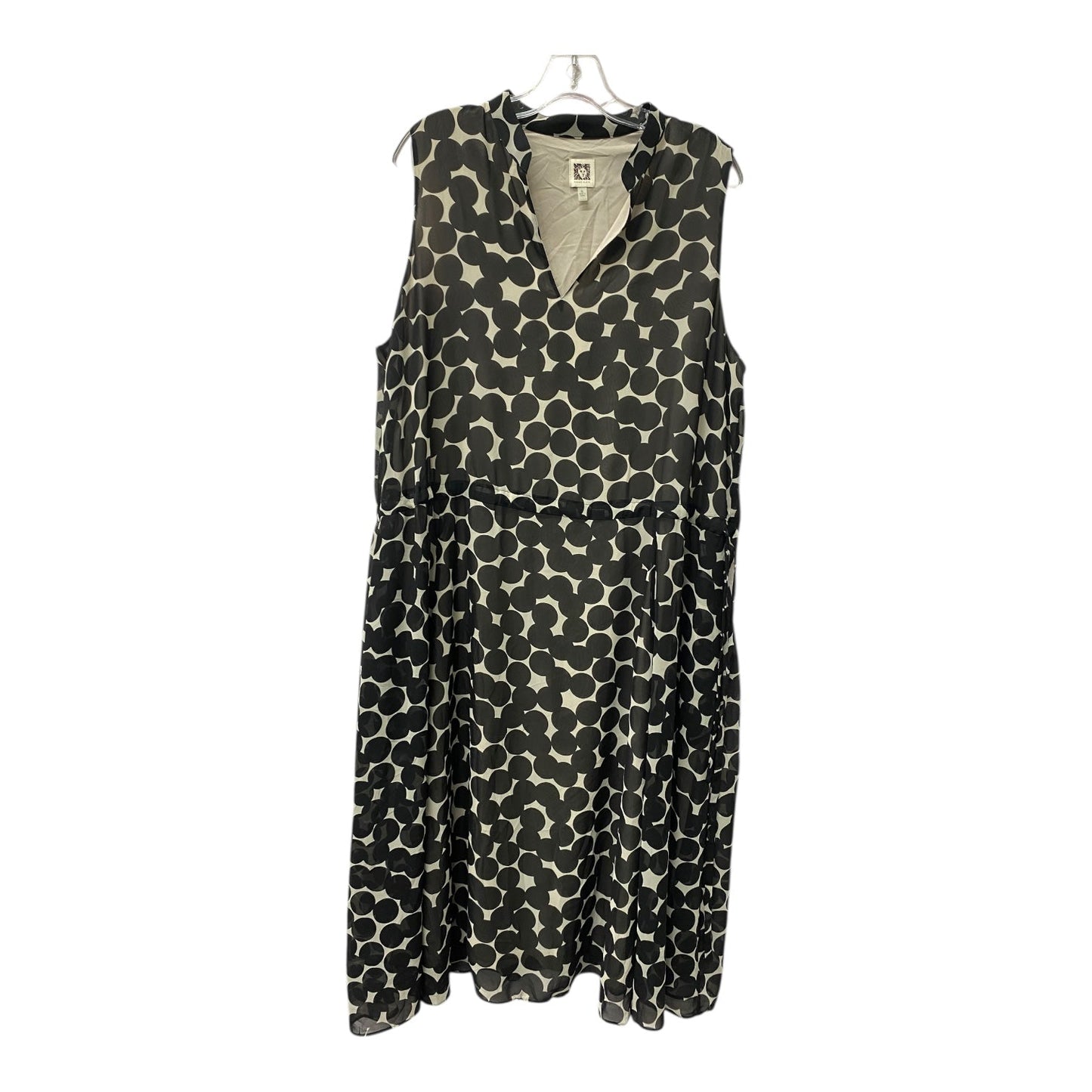 Dress Casual Maxi By Anne Klein In Black & Cream, Size:Xl