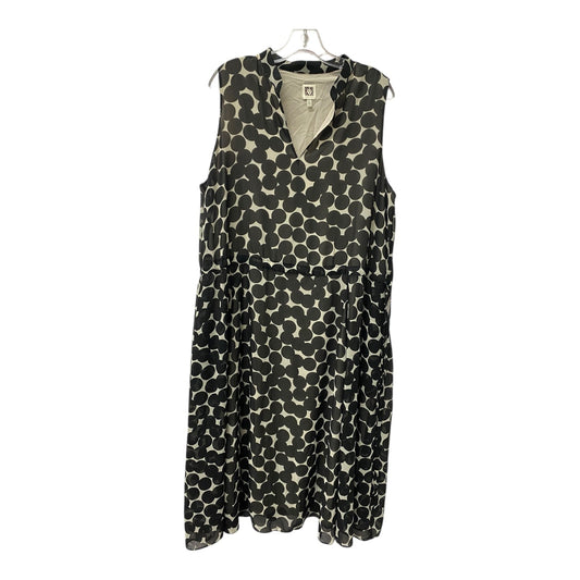 Dress Casual Maxi By Anne Klein In Black & Cream, Size:Xl