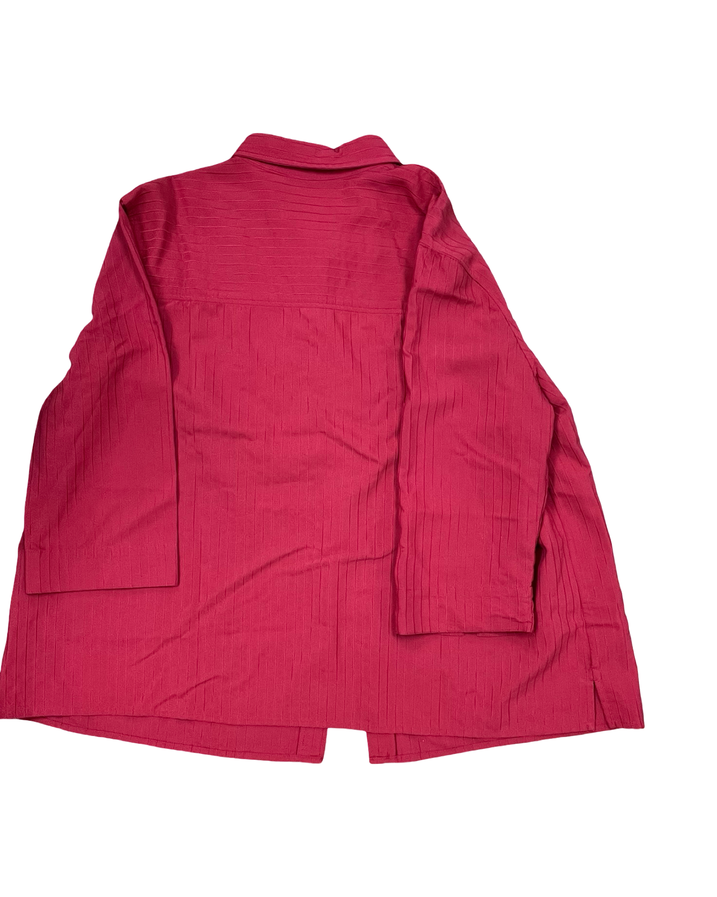 Blouse Ls By Cj Banks In Red, Size:2X