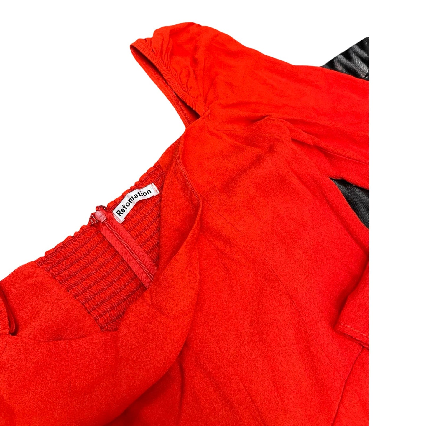 Dress Casual Midi By Reformation In Orange, Size:12
