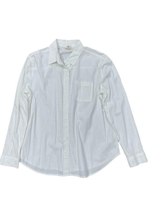 Blouse Ls By Ana In White, Size:M