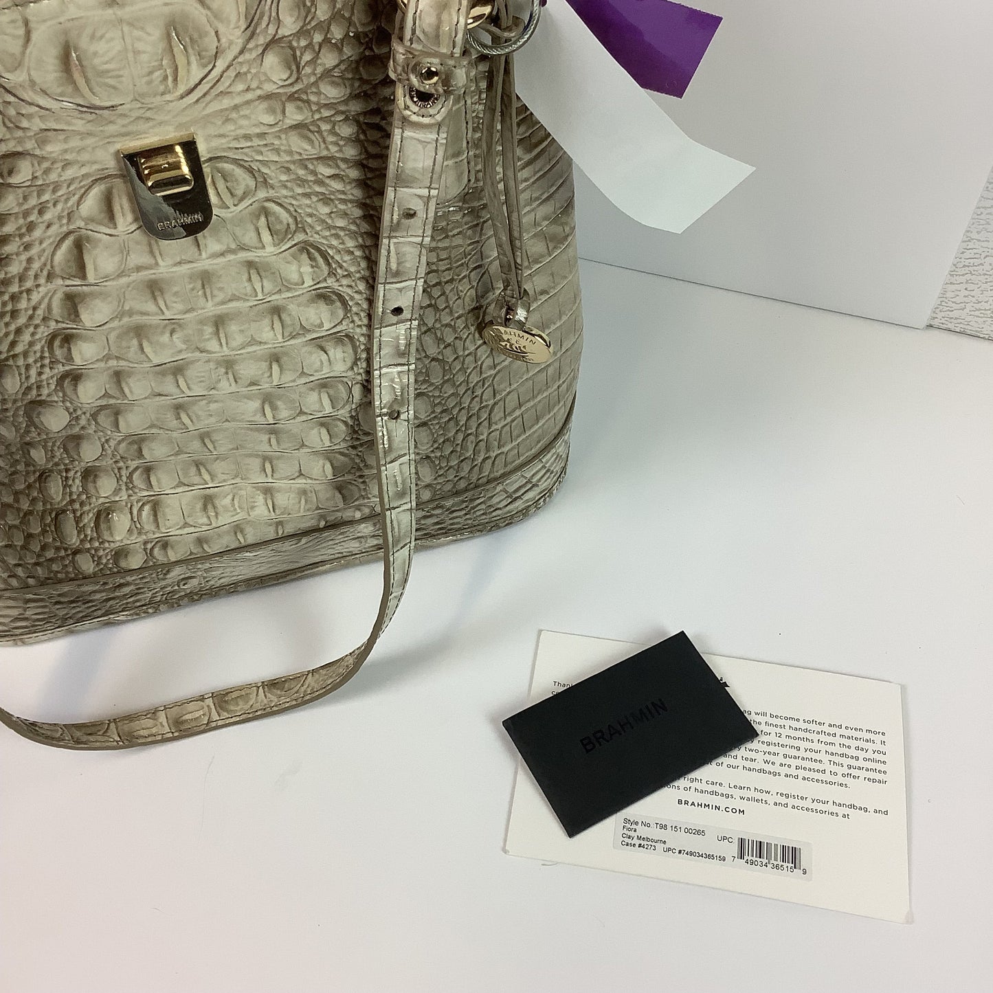 Handbag Designer By Brahmin, Size: Medium