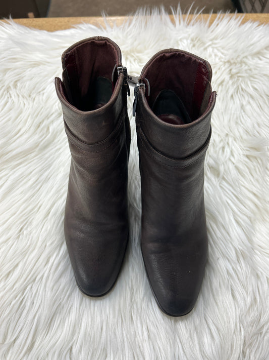 Boots Ankle Heels By Franco Sarto In Brown, Size:7