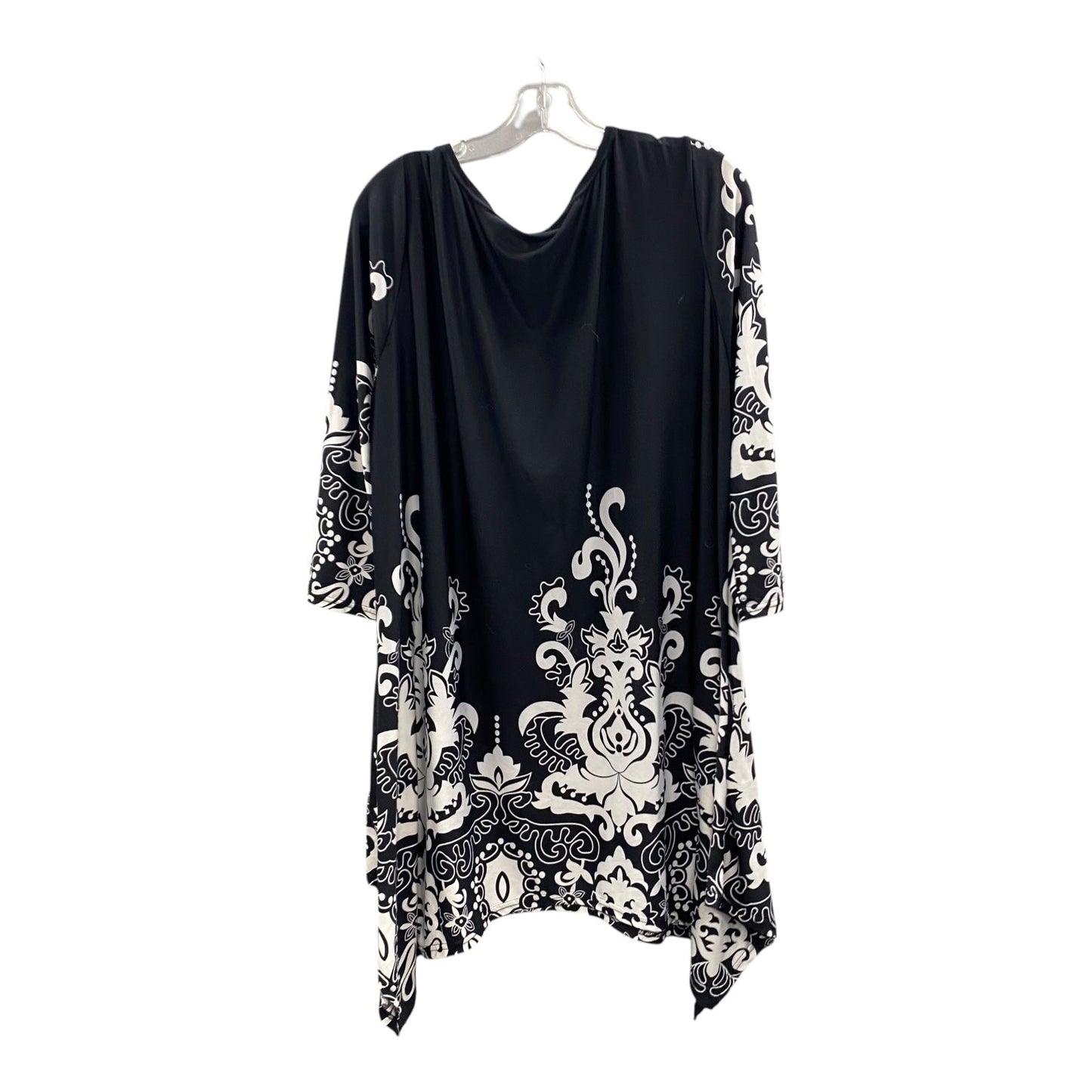 Top Ls By white mark In Black & White, Size:3X